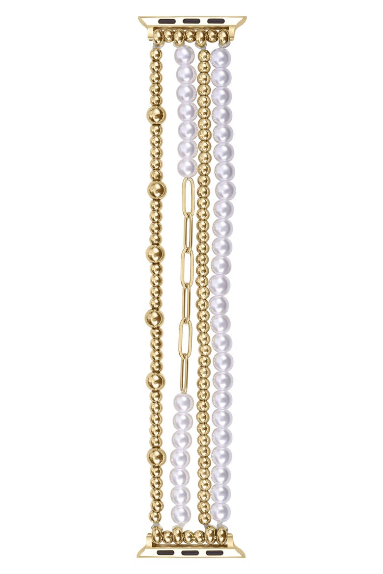 Penny Goldtone Beaded Apple Watch® Watchband, Main, color, GOLD