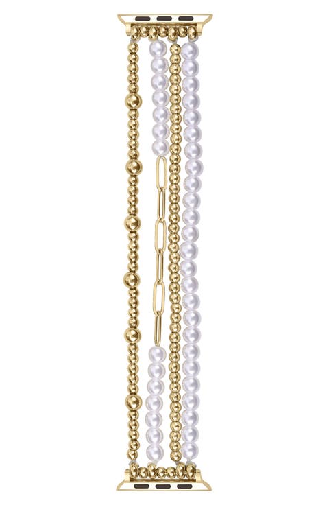 Penny Goldtone Beaded Apple Watch® Watchband