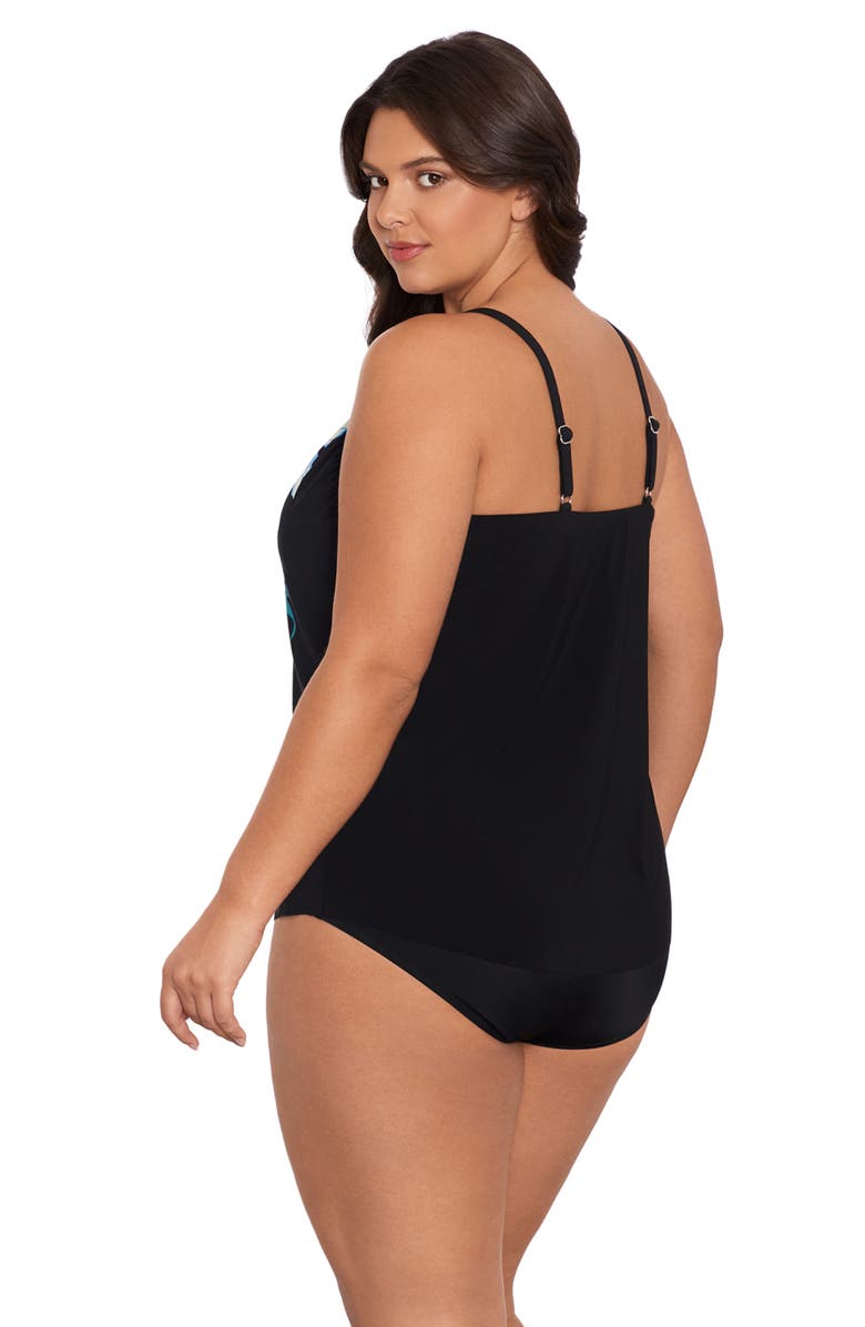 Trimshaper Hank Handkerchief Tankini Swimsuit Top, Alternate, color, Fern Delight