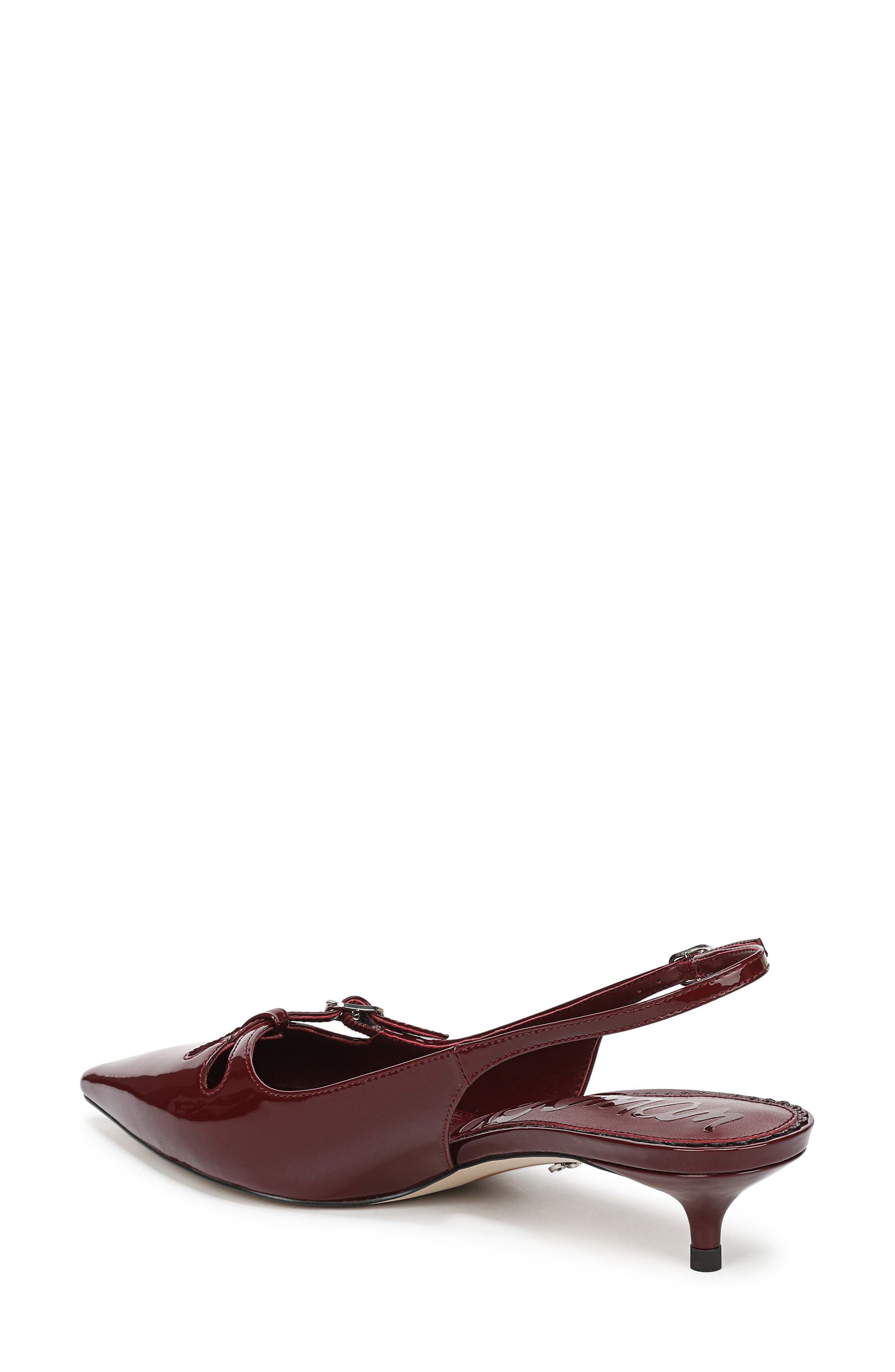 Fauna Kitten Heel Slingback Pump, Alternate, color, FRENCH MERLOT