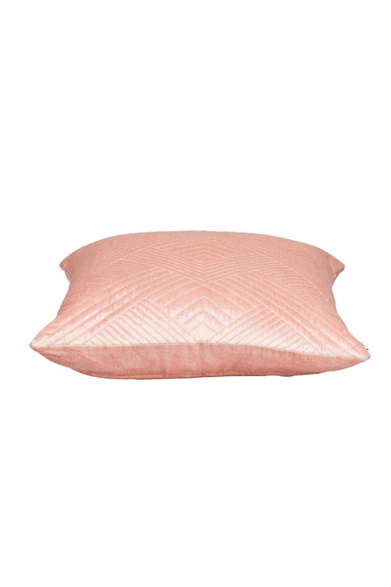 Gaia Topstitched Throw Pillow, Alternate, color, PINK