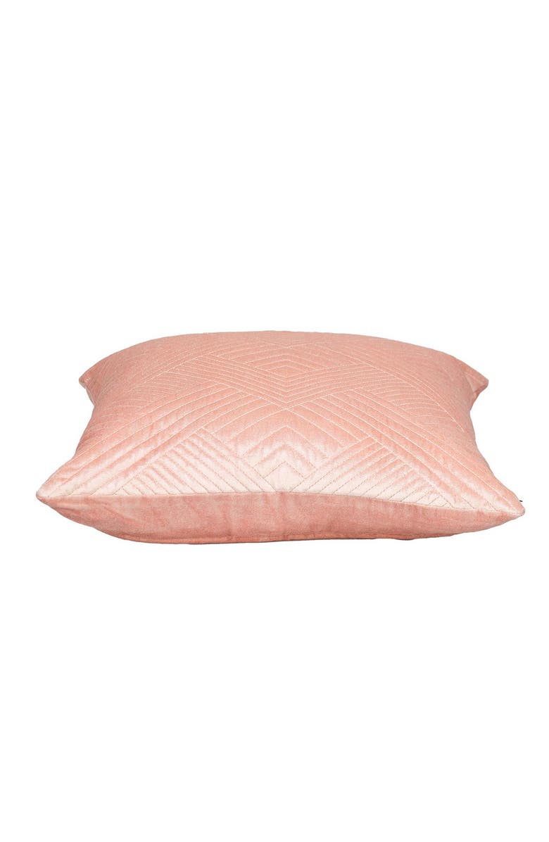 PARKLAND COLLECTION Gaia Topstitched Throw Pillow, Alternate, color, Pink