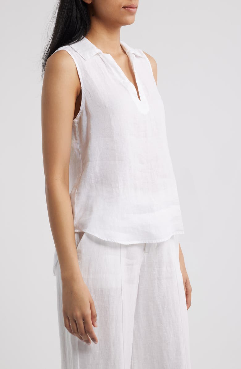 Bella Dahl Sleeveless Linen Top, Alternate, color, White
