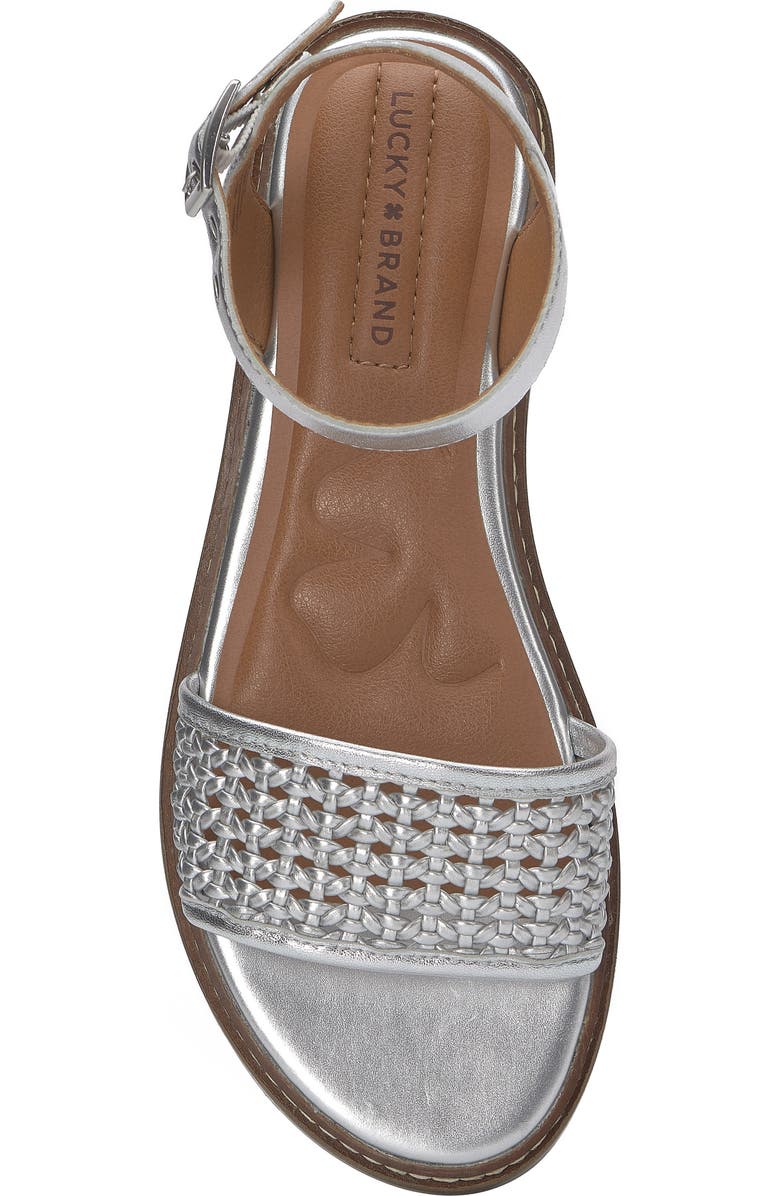 Lucky Brand Kimaya Sandal, Alternate, color, Silver Kyawve