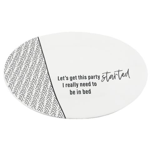 Party Started Platter Ceramic White
