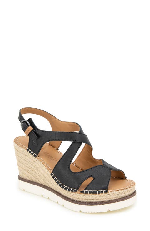 Elise Slingback Espadrille Platform Wedge Sandal (Women)