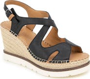 Gentle Souls Elise Slingback Espadrille Platform Wedge Sandal