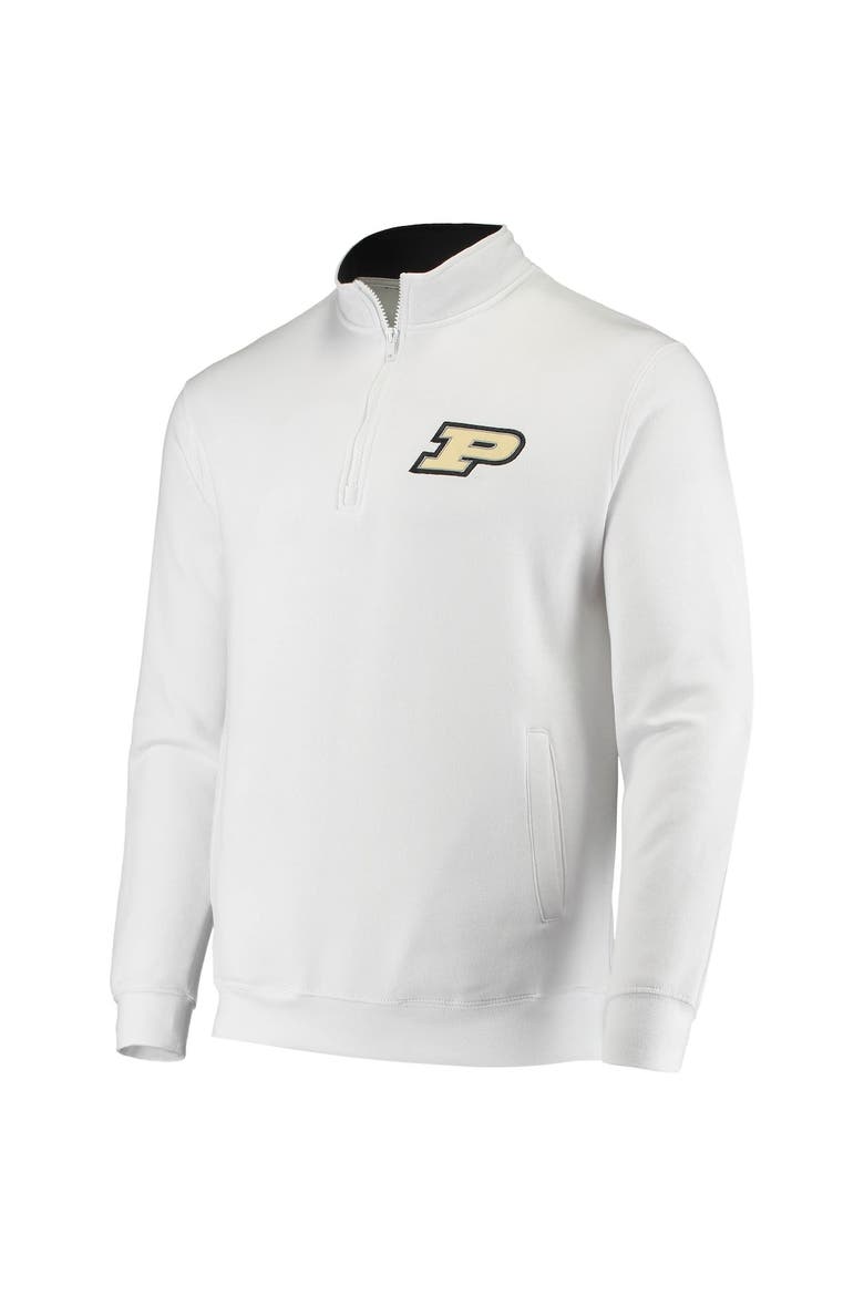 Men's Colosseum White Purdue Boilermakers Tortugas Logo Quarter-Zip Jacket, Alternate, color, White