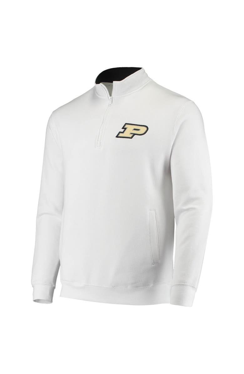 Men's Colosseum White Purdue Boilermakers Tortugas Logo Quarter-Zip Jacket