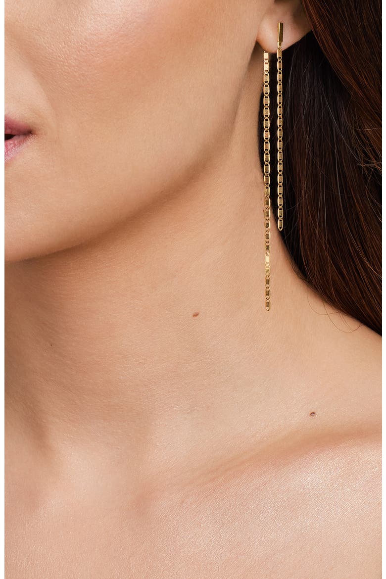 Malibu 14K Gold Linear Duster Earrings, Alternate, color, YELLOW