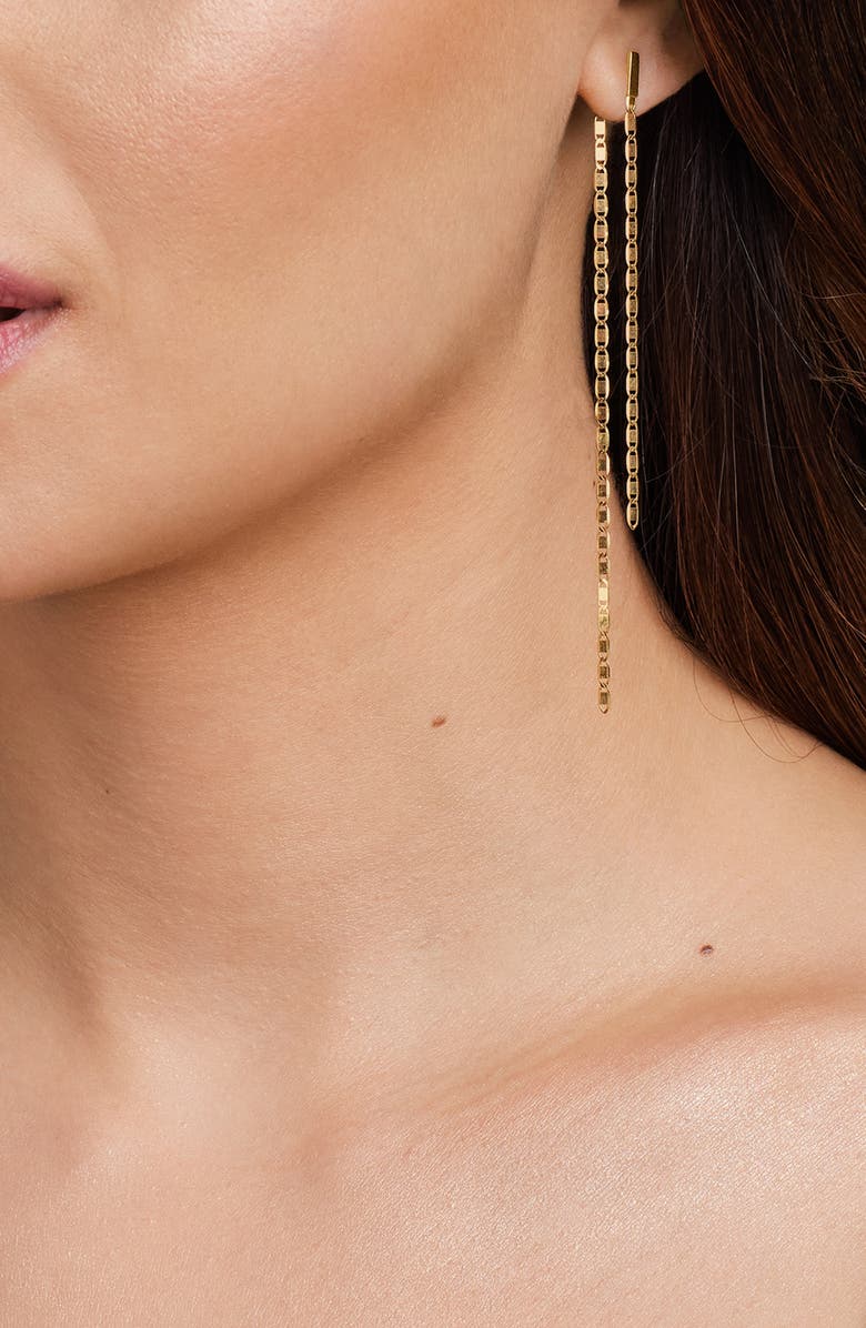 LANA Malibu 14K Gold Linear Duster Earrings, Alternate, color, 