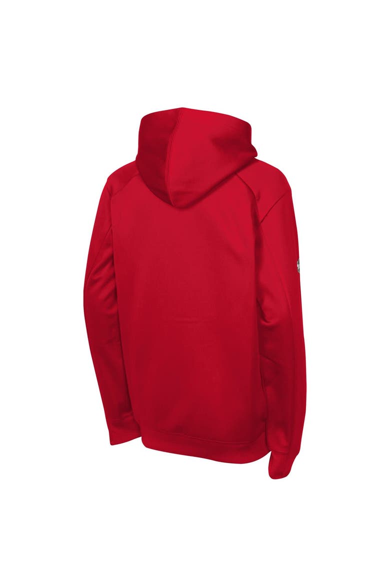 Youth Fanatics Red Washington Capitals Authentic Pro Rink Raglan Hoodie, Alternate, color, Red