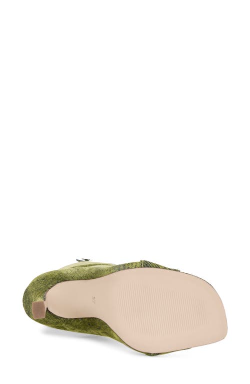 Azalea Wang Kazuki Peep Toe Stiletto Boot In Green