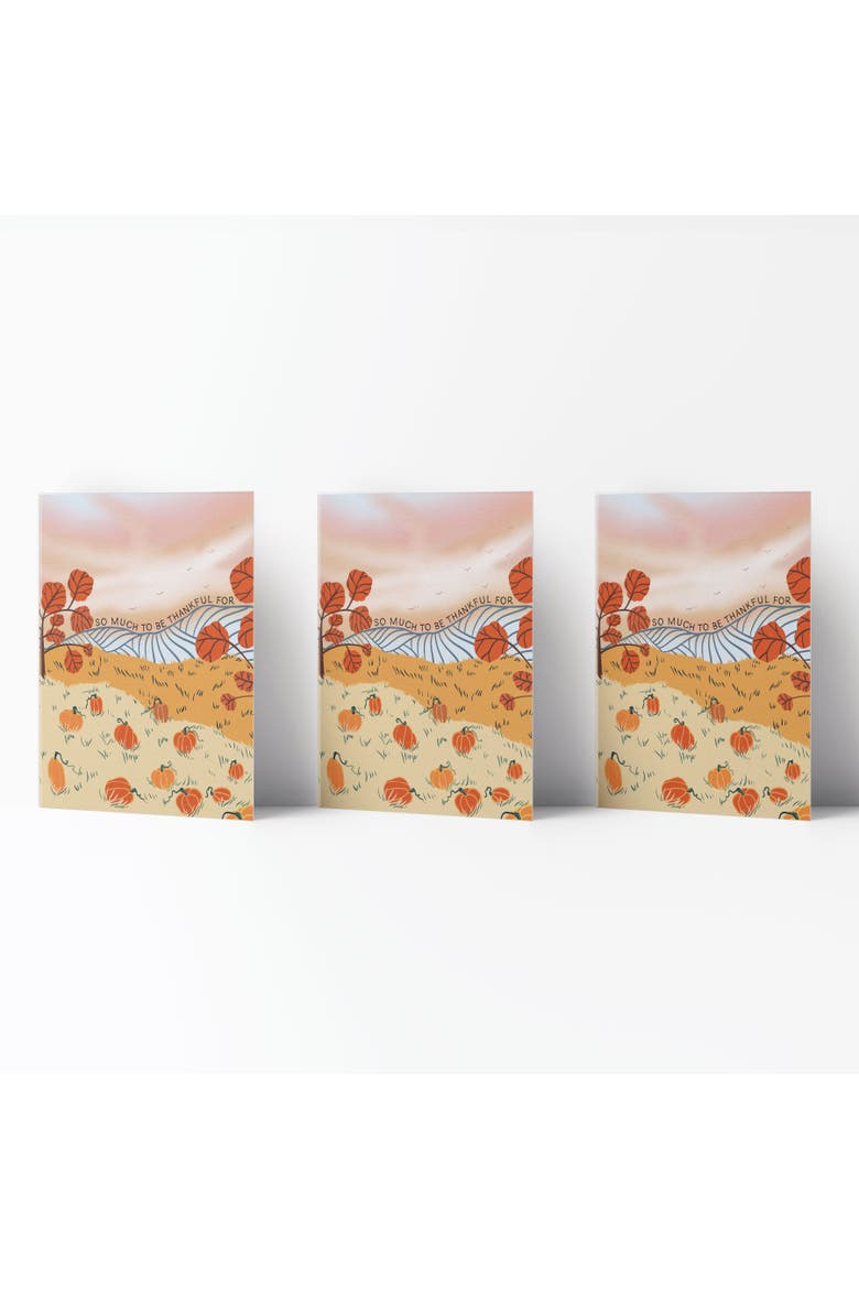 Fall/Halloween Greeting Card Pack Sets (3 ct) So Much To Be Thankful For, Main, color, Multi-Pack