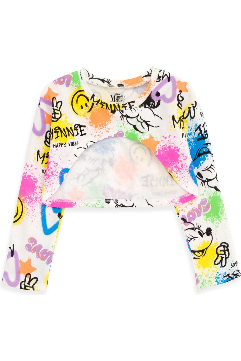 Minnie Mouse Fleece Crop Top and Jumpsuit Set, Alternate, color, Minnie White Black