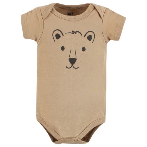 Hudson Baby All-season Cotton One-piece Garment Set Of 3 In Brown