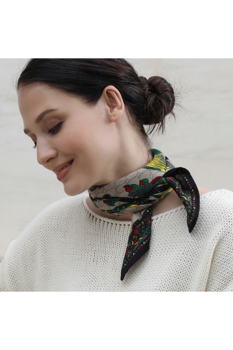 The Lark Scarf, Alternate, color, Black/Green