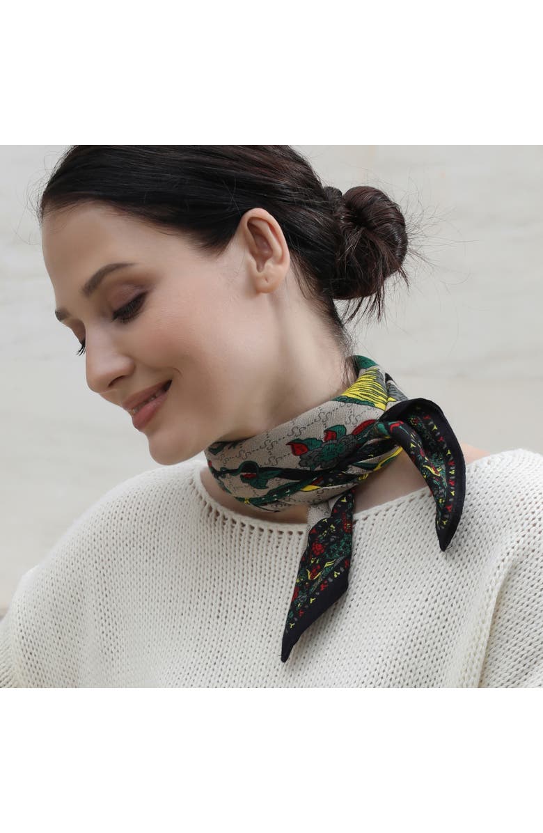 Youzey The Lark Scarf, Alternate, color, Black/Green