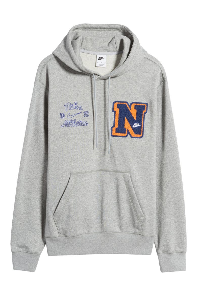Club French Terry Pullover Hoodie, Alternate, color, DARK GREY HEATHER/ SMOKE GREY