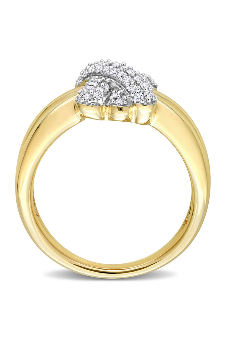 Diamond Love Knot Split-Shank Ring 14k, Alternate, color, Diamond/Gold