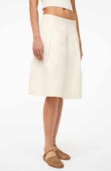 STAUD London Stretch Cotton Skirt