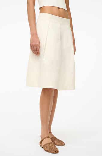 STAUD London Stretch Cotton Skirt