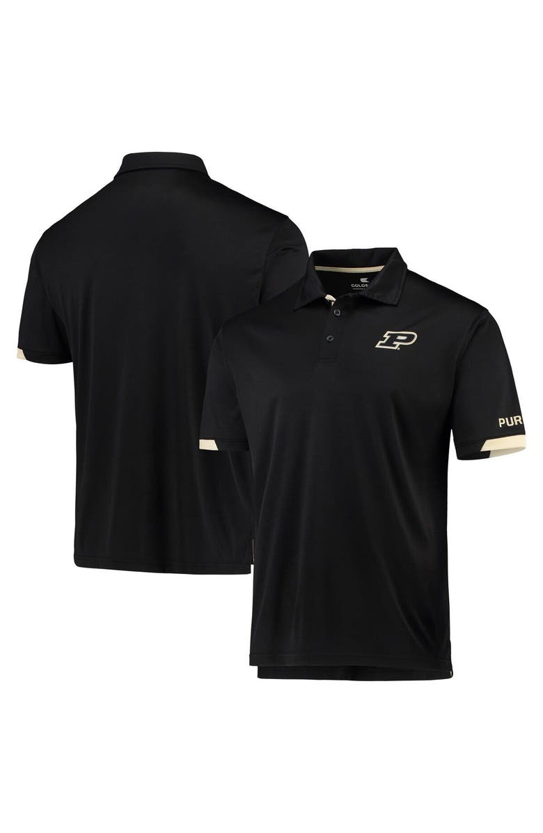 COLOSSEUM Men's Colosseum Black Purdue Boilermakers Santry Lightweight Polo, Alternate, color, Black