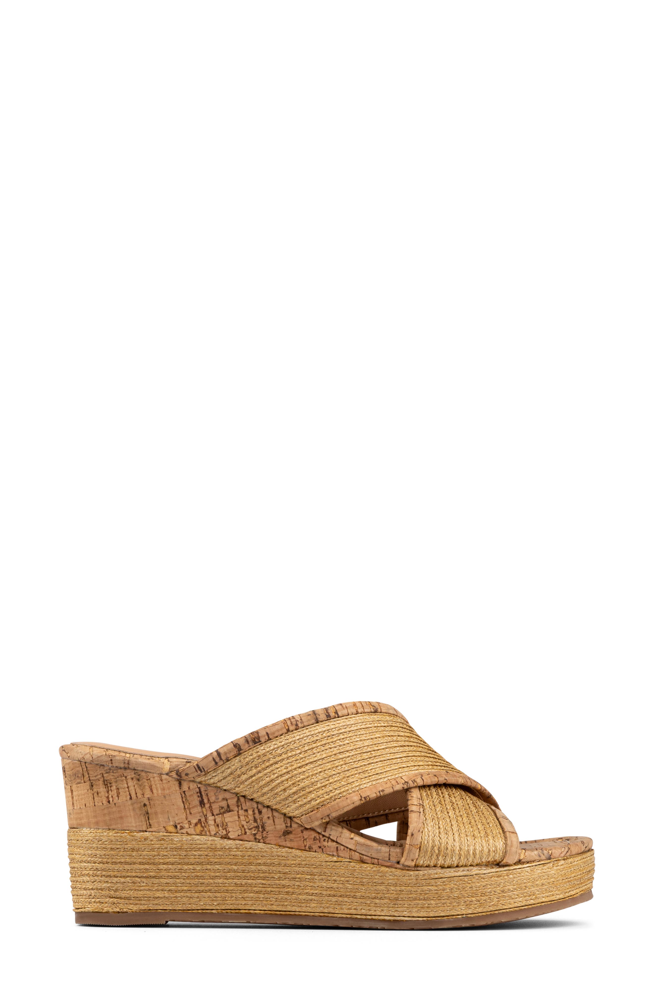 Gorgina Platform Wedge Sandal, Alternate, color, NATURAL