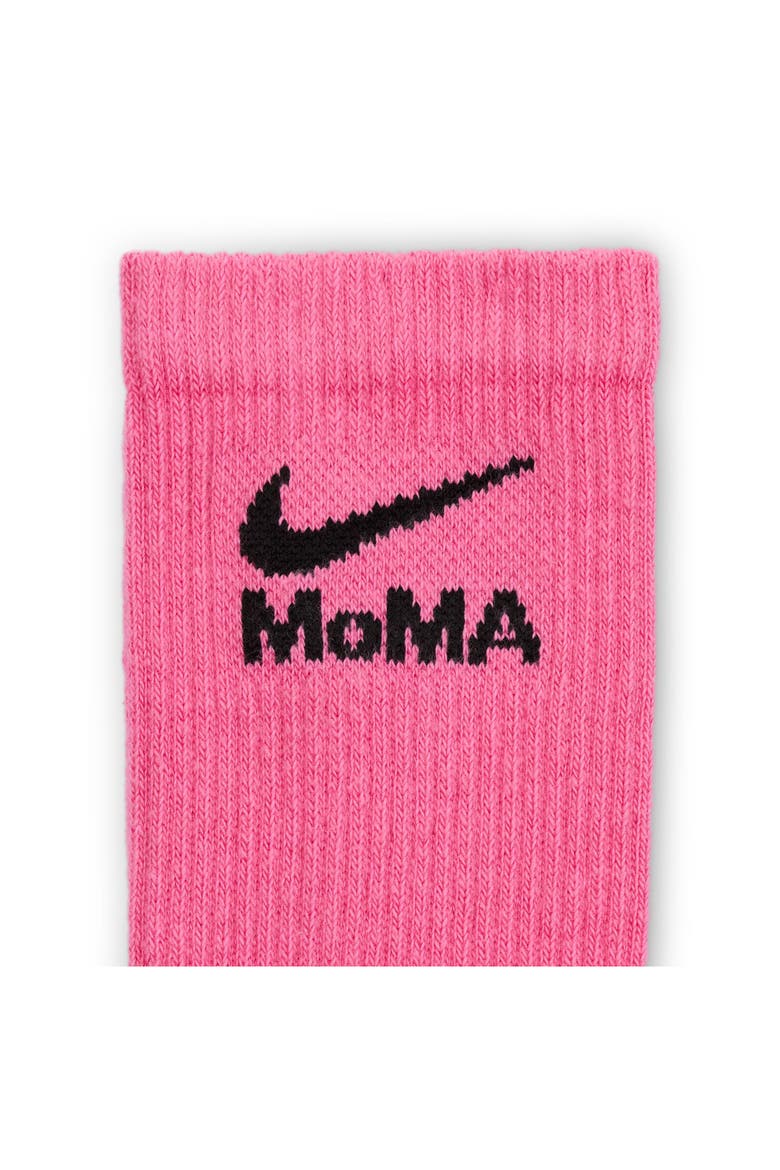 Dri-FIT Cushioned Cotton Blend Crew Socks, Alternate, color, PINKSICLE/ RUSH ORANGE/ GREEN