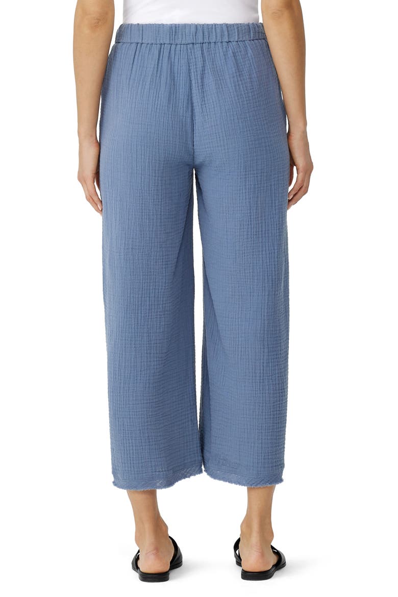 Wide Leg Organic Cotton Pants, Alternate, color, DUSK