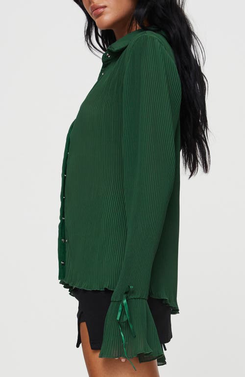 Princess Polly Ravil Button-up Shirt In Green