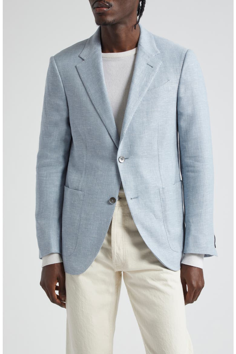 Fairway Crossover Linen Blend Sport Coat, Main, color, LIGHT BLUE