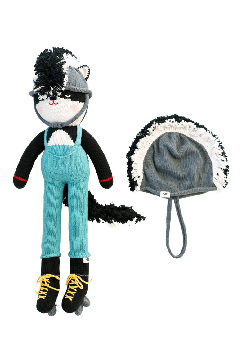 Reed Doll & Beanie Set, Main, color, BLACK