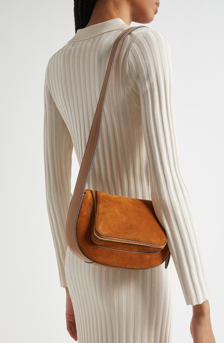 Anya Hindmarch Small Vere Suede Shoulder Bag, Alternate, color,