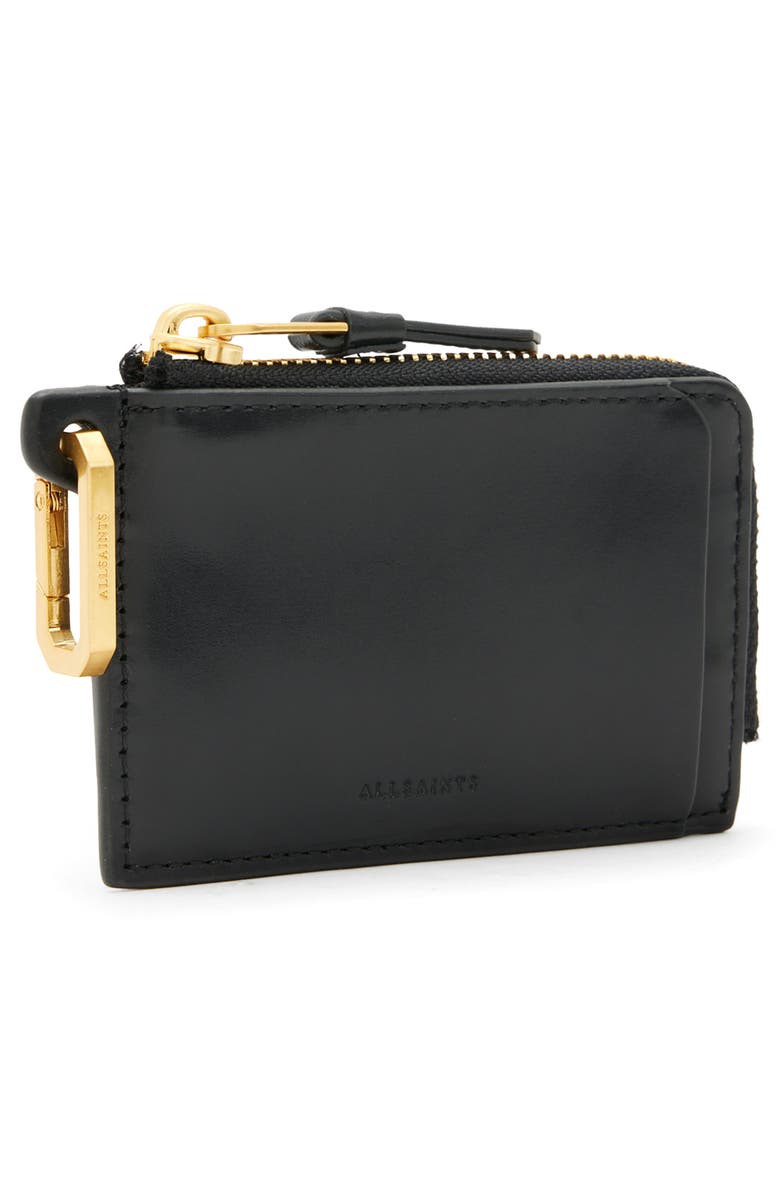 AllSaints Remy Leather Wallet, Alternate, color, Black
