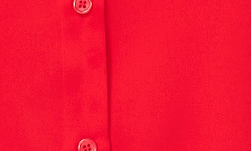 Vince Camuto Satin Long Sleeve Button-up Shirt In Red