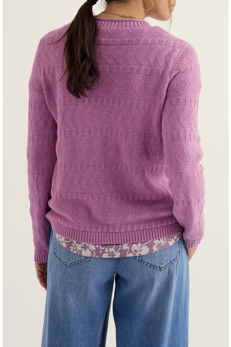 Kinter Organic Cotton Crewneck Sweater, Alternate, color, ORCHID