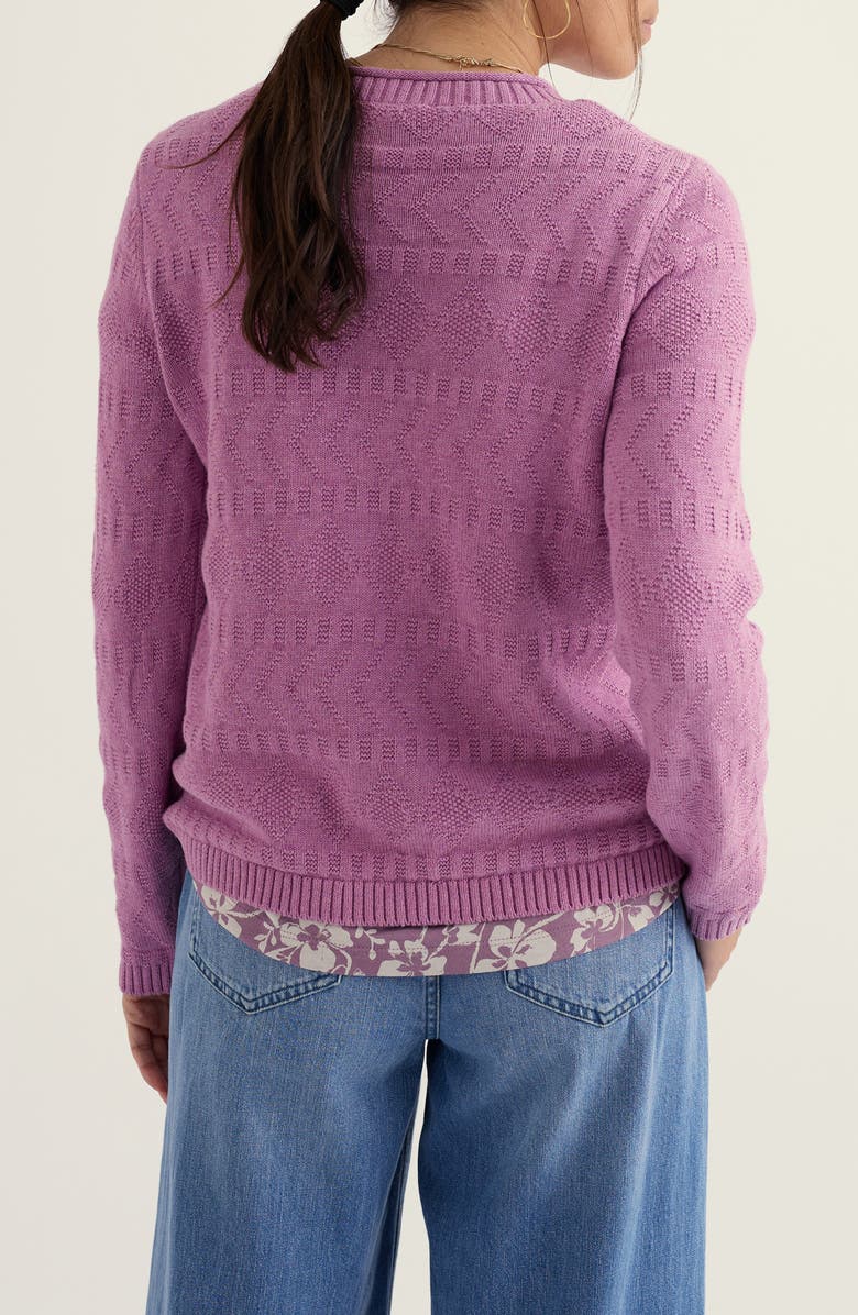 Seasalt Cornwall Kinter Organic Cotton Crewneck Sweater, Alternate, color, Orchid