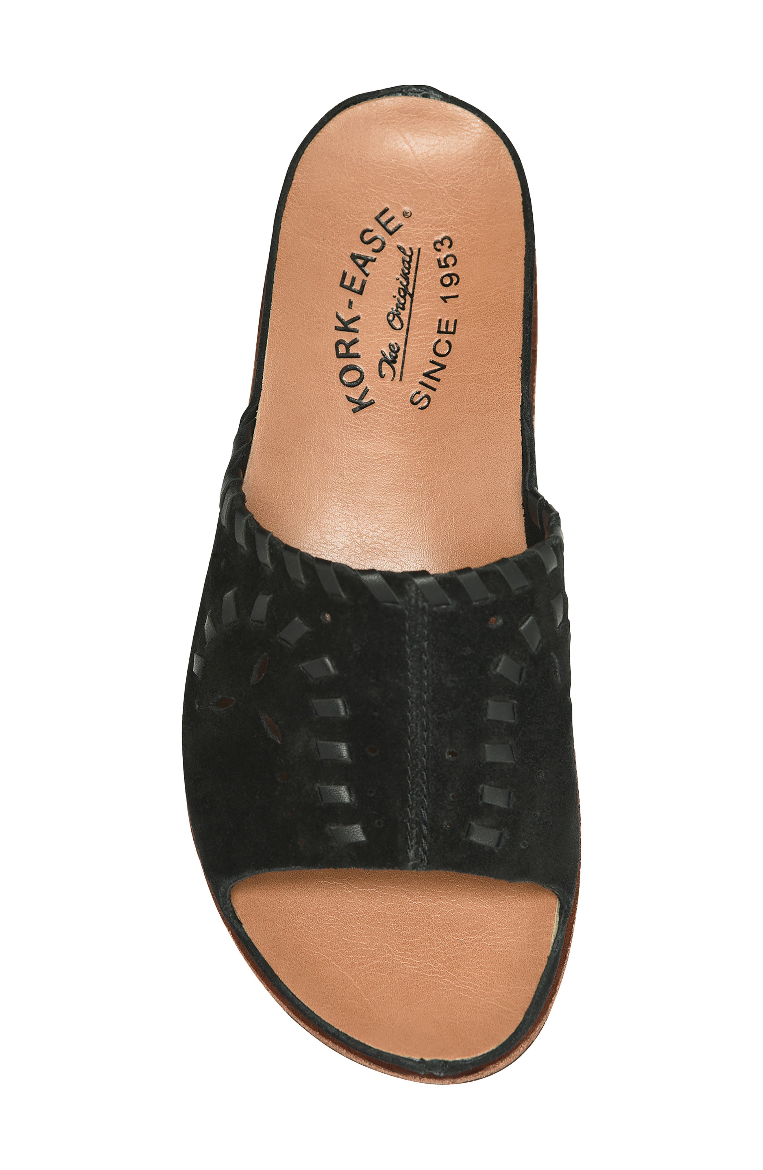 Kork-Ease<sup>®</sup> Tutsi Woven Platform Slide Sandal, Alternate, color, Black Suede