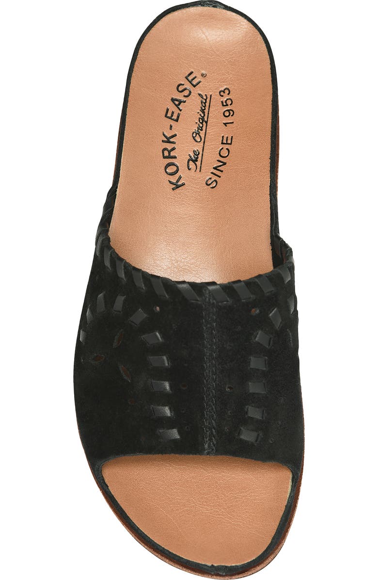 Kork-Ease<sup>®</sup> Tutsi Woven Platform Slide Sandal, Alternate, color, Black Suede