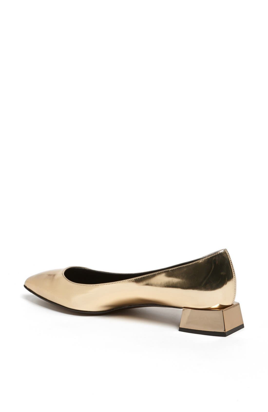 Fendi 'Diamond' Pointy Toe Flat, Alternate, color, 