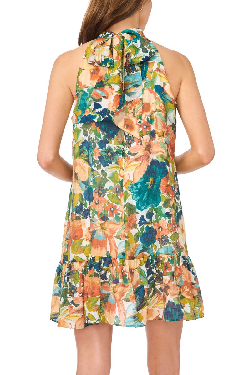 CeCe Ruffle Halter Dress, Alternate, color, Ocean Blue
