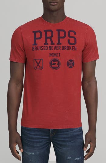 Prps Bromley Cotton Graphic T-shirt In Red