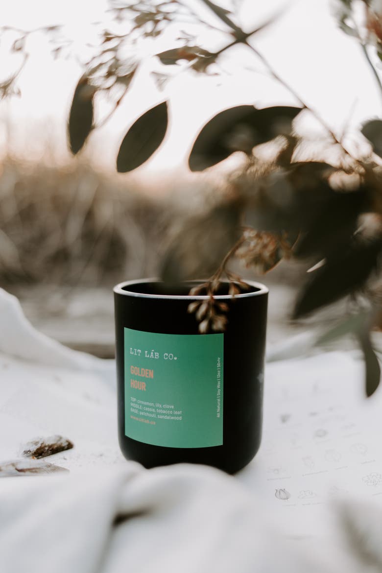 Golden Hour Candle, Alternate, color, Black