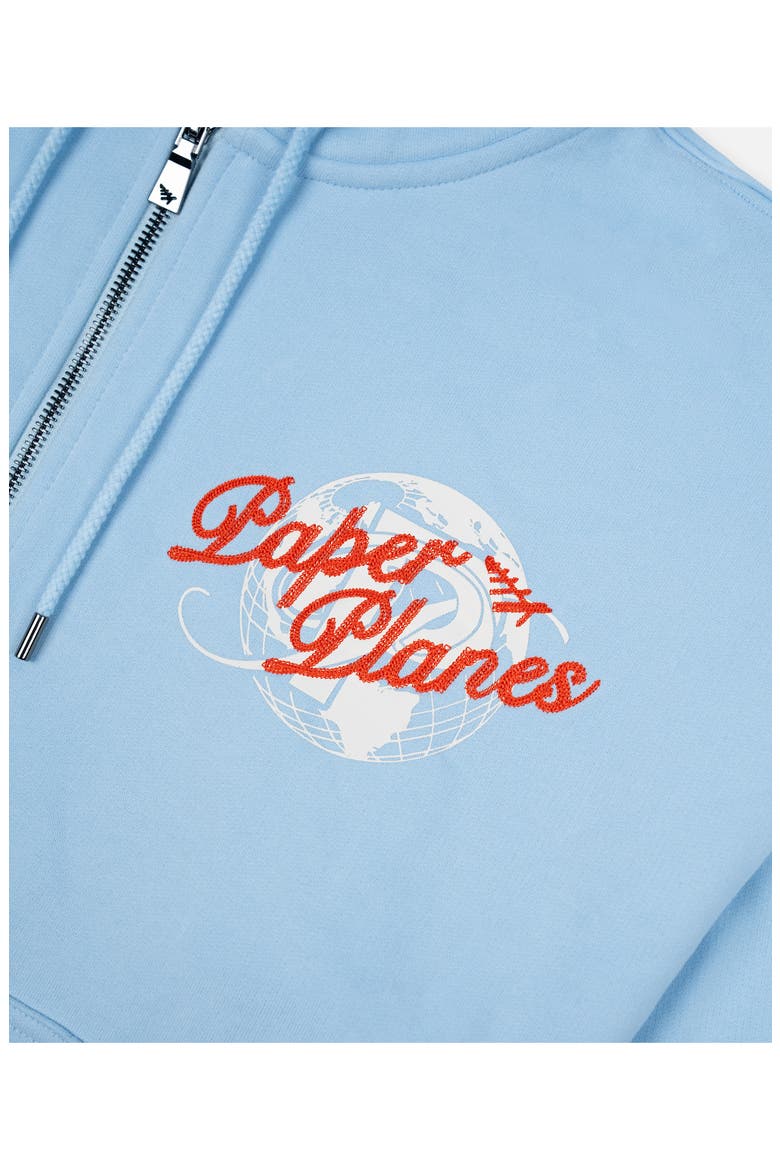 Dreams to Reality graphic Front Zip Hoodie, Alternate, color, LIGHT BLUE