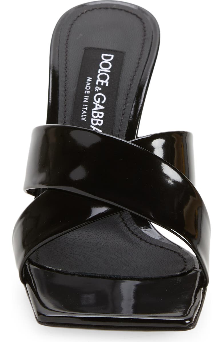 Dolce&Gabbana Logo Heel Slide Sandal, Alternate, color,