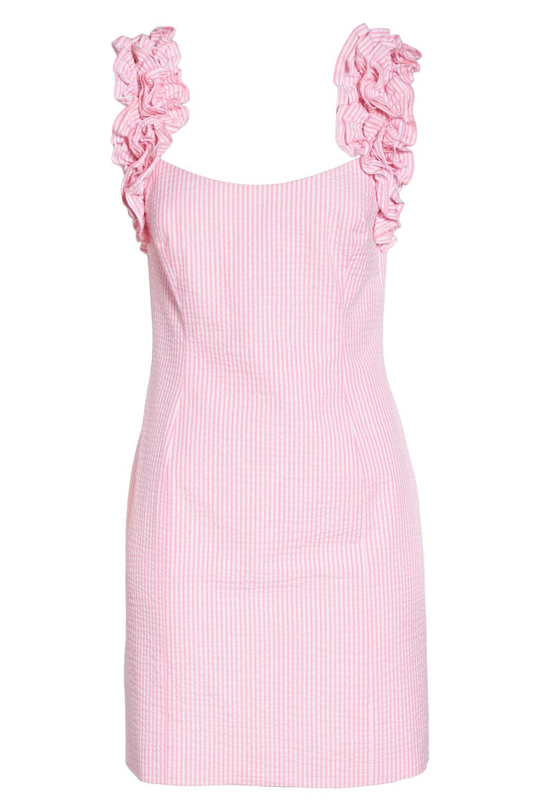 Devina Sheath Dress, Alternate, color, PINK COSMO SEERSUCKER