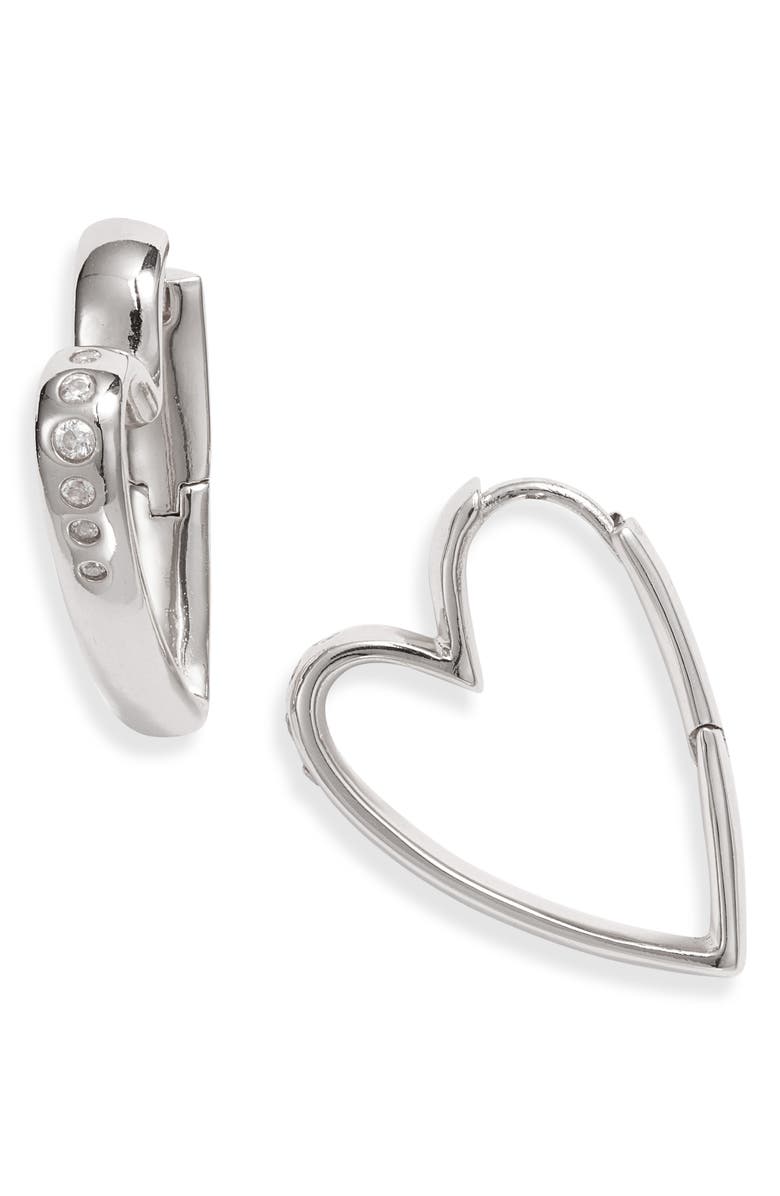 Kendra Scott Ansley Small Heart Hoop Earrings, Main, color,
