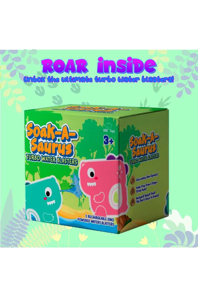Blue & Pink T-Rex Dino Water blaster, Alternate, color, Multicolor