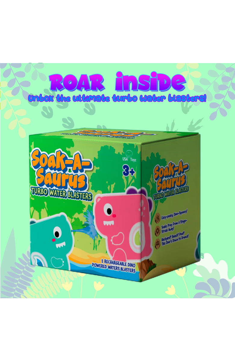 USA Toyz Blue & Pink T-Rex Dino Water blaster, Alternate, color, Multicolor